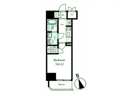 アルテシモ ピトレ(1K/9階)の間取り写真