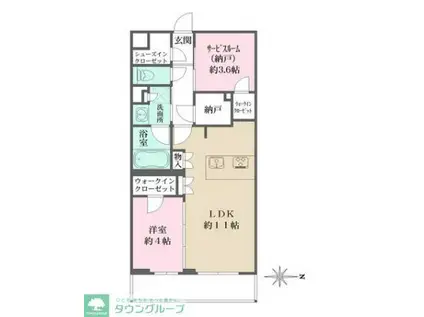 LA PERLA JIYUGAOKAII(1SLDK/2階)の間取り写真