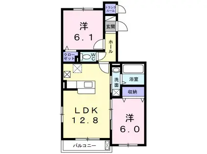 サン・ジーノ II(2LDK/2階)の間取り写真