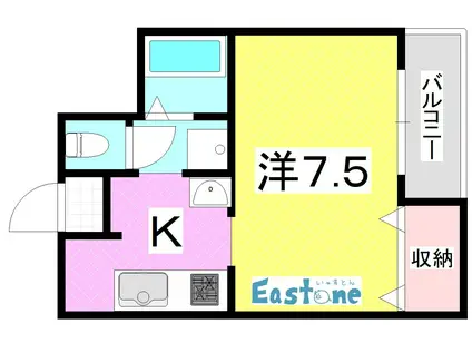 シャトレー21(ワンルーム/4階)の間取り写真