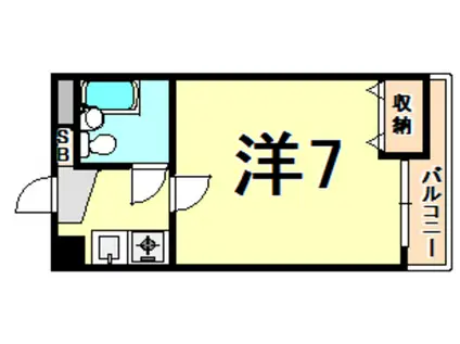 ステラハウス6(1K/2階)の間取り写真