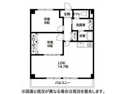 NASU8(2LDK/6階)の間取り写真