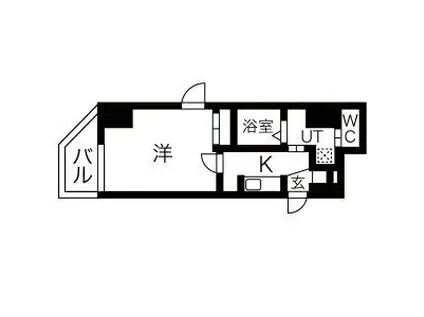 THE PLATINUM(1K/2階)の間取り写真
