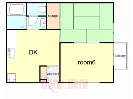 渕上ハイツ(2DK/2階)の間取り写真