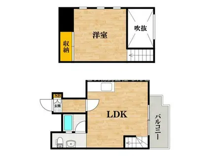 SONIX2015(1LDK/12階)の間取り写真