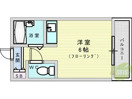 イーズマンション5(ワンルーム/3階)の間取り写真