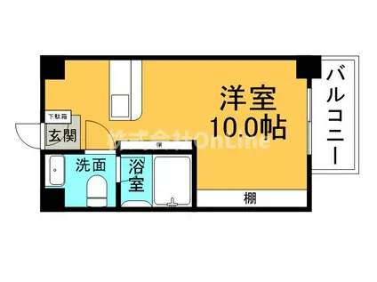 ボンボニエール(ワンルーム/3階)の間取り写真