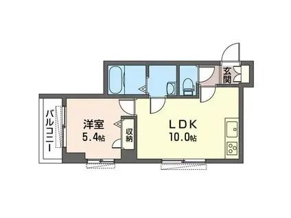 ALBA(1LDK/3階)の間取り写真