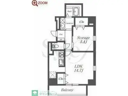 地下鉄名城線 金山駅(愛知) 徒歩4分 11階建 築4年(1LDK/3階)の間取り写真