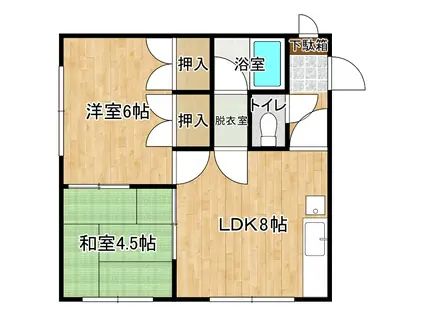 狩野マンション(2DK/2階)の間取り写真