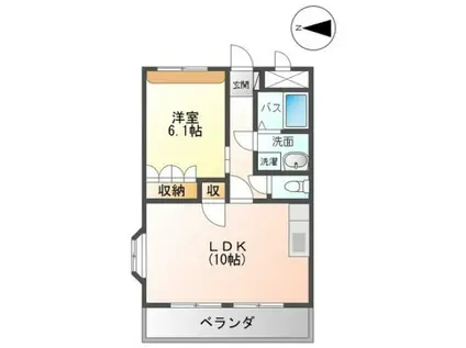 ステーション絆(1LDK/3階)の間取り写真