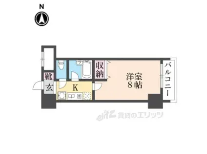 大晋メゾネ御所西(1K/5階)の間取り写真