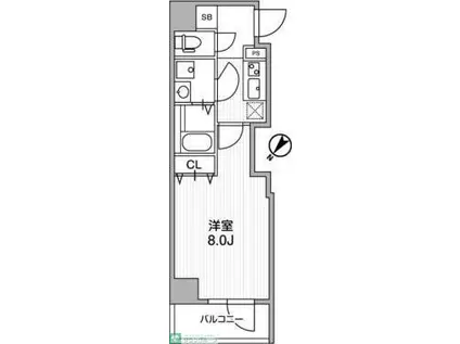 ルネサンスコート京成曳舟(1K/7階)の間取り写真