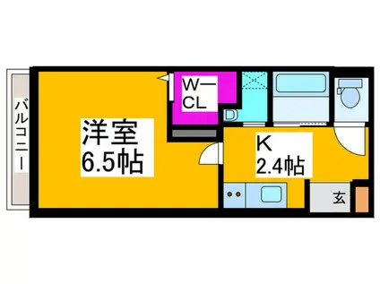 グランデール(1K/2階)の間取り写真