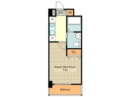 LASANTE立川(1K/4階)の間取り写真