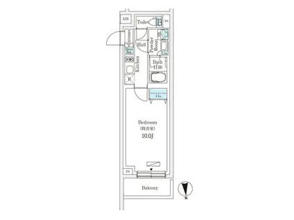プラネソシエプラス桜台(1K/1階)の間取り写真