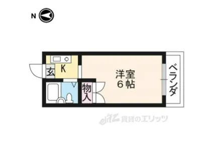 新町ロイヤルハイツ(1K/3階)の間取り写真