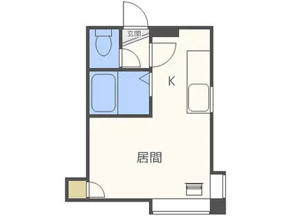 TCM学園前I(ワンルーム/2階)の間取り写真