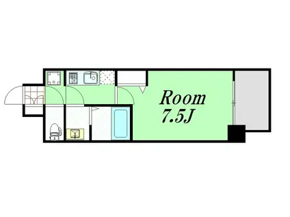 ワールドアイ大阪CITYGATE(1K/3階)の間取り写真