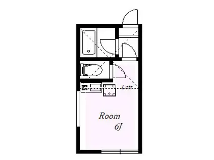 ユナイト小田ルカ・トーニの杜(ワンルーム/1階)の間取り写真