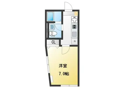 ANON TERRACE 二俣川(1K/1階)の間取り写真