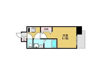 ファーストフィオーレ三国(1K/10階)の間取り写真