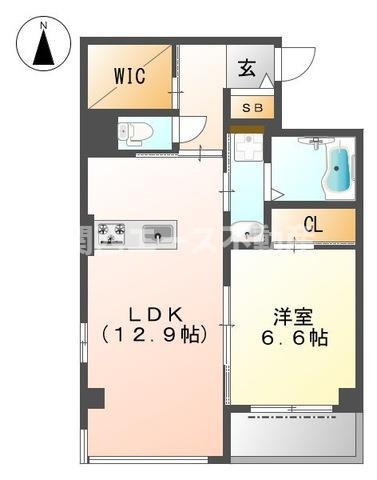 グランディール(1LDK/3階)の間取り写真