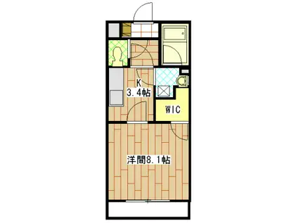 あっとほーむ(1K/1階)の間取り写真