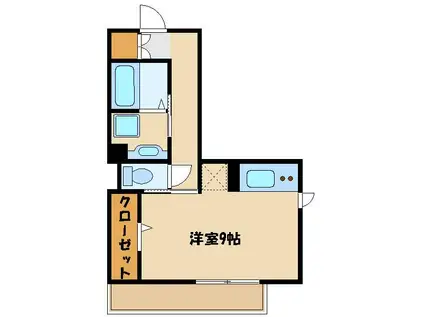 京王相模原線 京王堀之内駅 徒歩30分 2階建 築13年(1K/1階)の間取り写真
