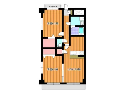シック赤塚(2LDK/2階)の間取り写真