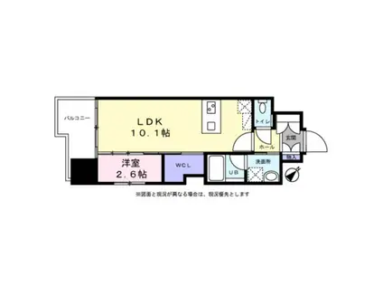 アクアステージ美野島(1LDK/2階)の間取り写真