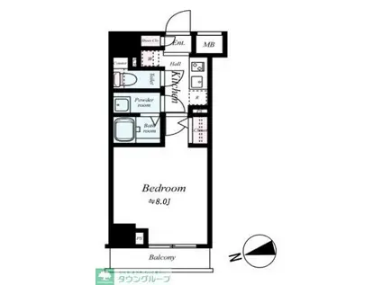 ジェノヴィア中野野方グリーンヴェール(1K/3階)の間取り写真