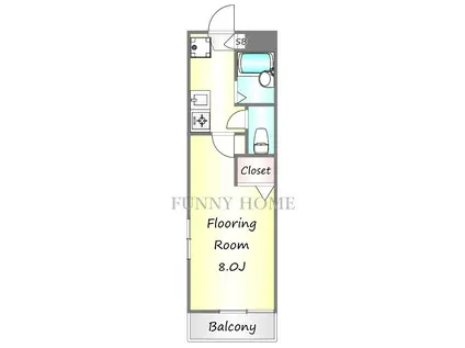 シャモニー久我山(1K/1階)の間取り写真