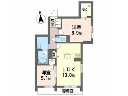シャーメゾン並木(2LDK/1階)の間取り写真