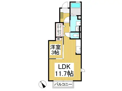 COACHELLA コーチェラ(1LDK/1階)の間取り写真