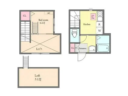 JAPANHOUSE上板橋I(ワンルーム/1階)の間取り写真