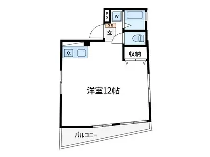 リベール弥生(ワンルーム/2階)の間取り写真