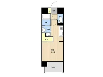 LIBTH西公園(ワンルーム/3階)の間取り写真