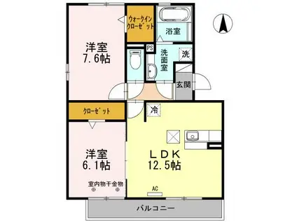 ＪＲ東海道本線 浜松駅 バス乗車時間：21分 最寄りバス停で下車 徒歩6分 3階建 築14年(2LDK/1階)の間取り写真