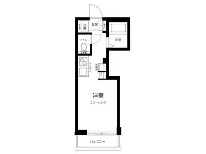 グランクォール武蔵小杉(ワンルーム/2階)の間取り写真