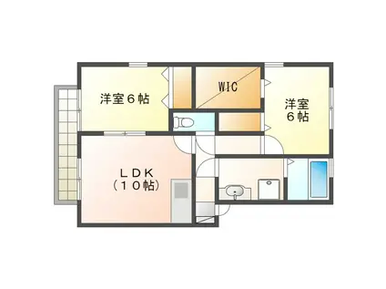 アネックス御薗(2LDK/1階)の間取り写真