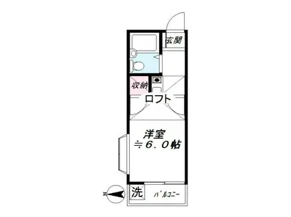 グレイスガーデン(ワンルーム/1階)の間取り写真