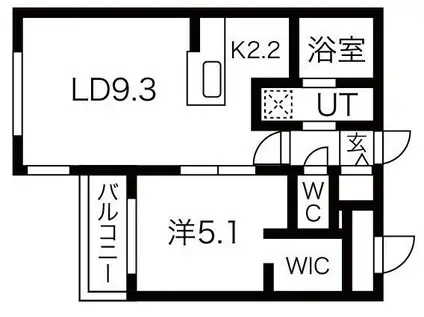 AO AKUA CTS (1LDK/3階)の間取り写真