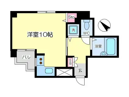 リバー佐藤(ワンルーム/4階)の間取り写真