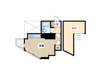 リバーサイドアネックス(ワンルーム/5階)の間取り写真