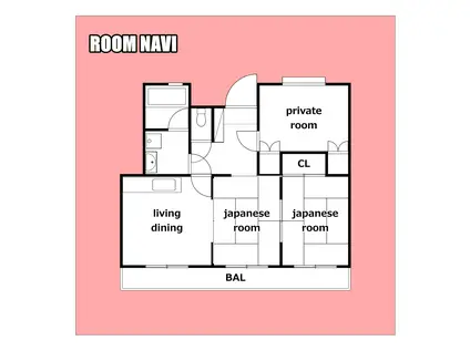 サニーテラス(3DK/2階)の間取り写真