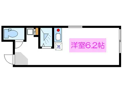 バーミープレイス新小岩(ワンルーム/1階)の間取り写真