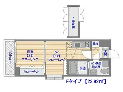 ORIENT BLD NO54 WES-PROJECT博多駅南(1DK/13階)の間取り写真