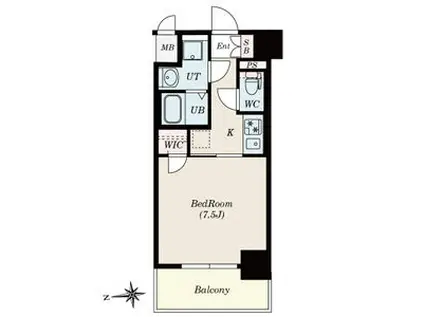 ステージファースト名古屋尾頭橋(1K/6階)の間取り写真