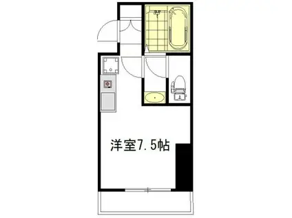 南大塚サンハイツ(ワンルーム/2階)の間取り写真